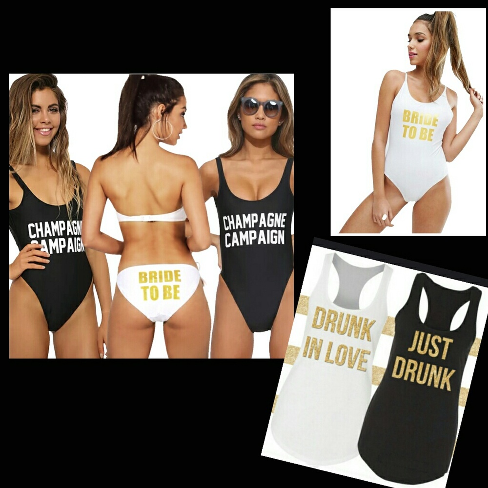 Champagne Campaign one piece swimsuit - Picture 3 of 5